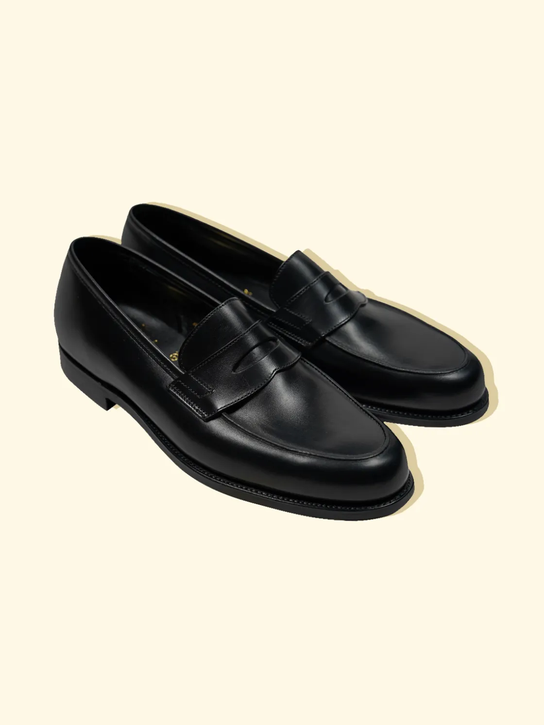 Shop The Anthology Bodley Penny Loafers by Crockett & Jones for - Black Calf