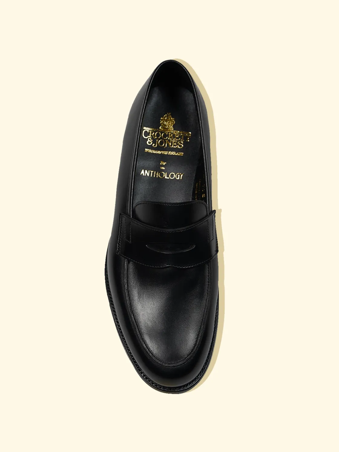 Shop The Anthology Bodley Penny Loafers by Crockett & Jones for - Black Calf