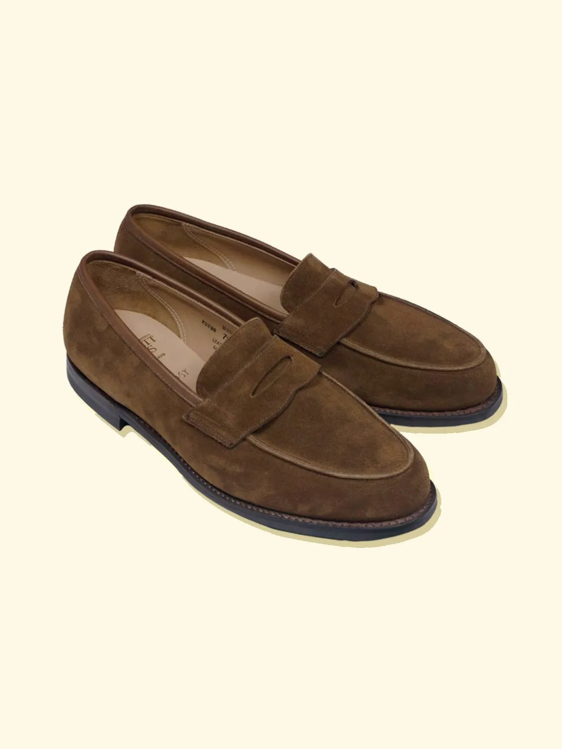 Fashion The Anthology Bodley Penny Loafers by Crockett & Jones for - Snuff Suede