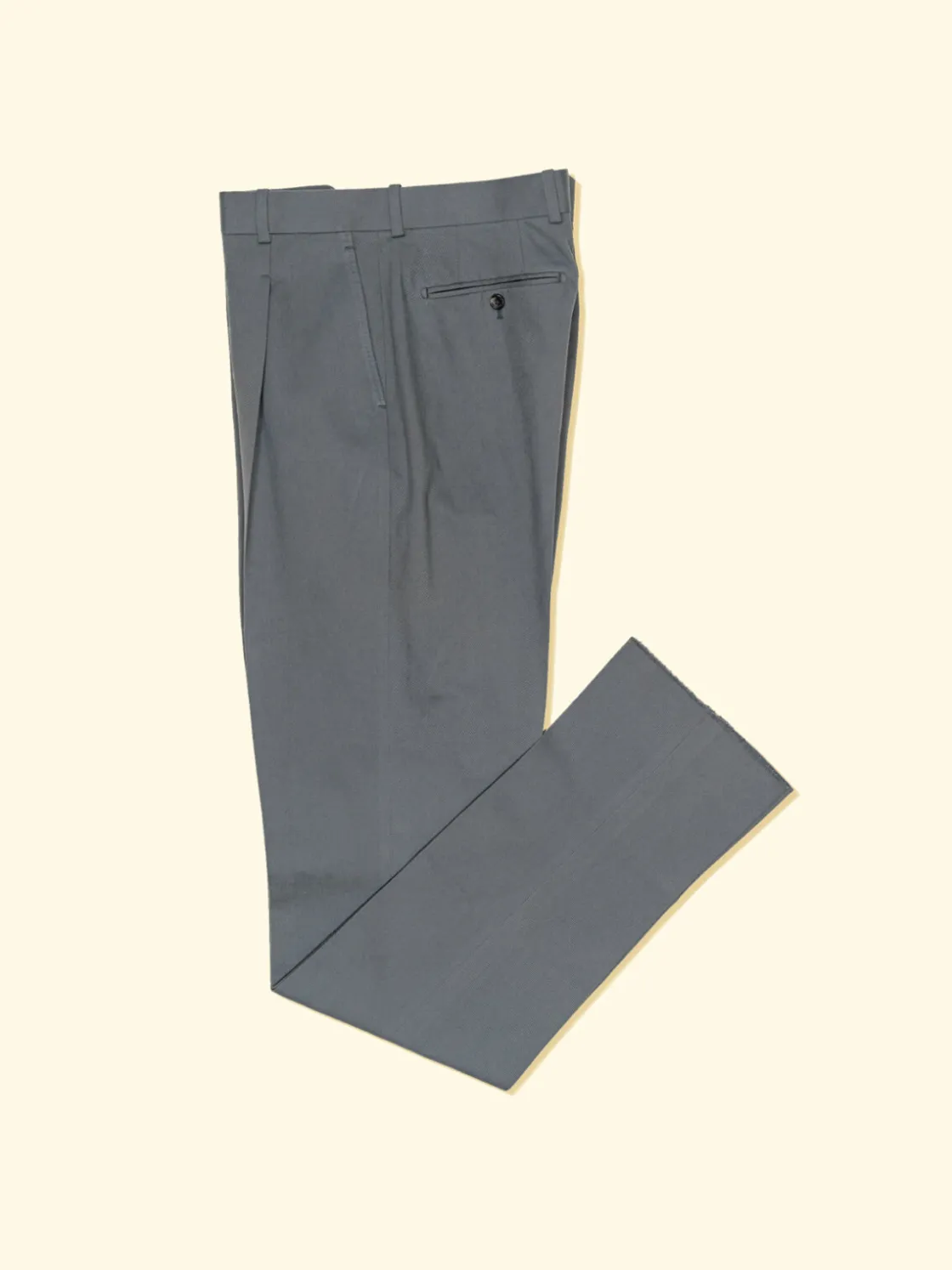 Store The Anthology Brushed Cotton Pleated Trousers - Dolphin Grey