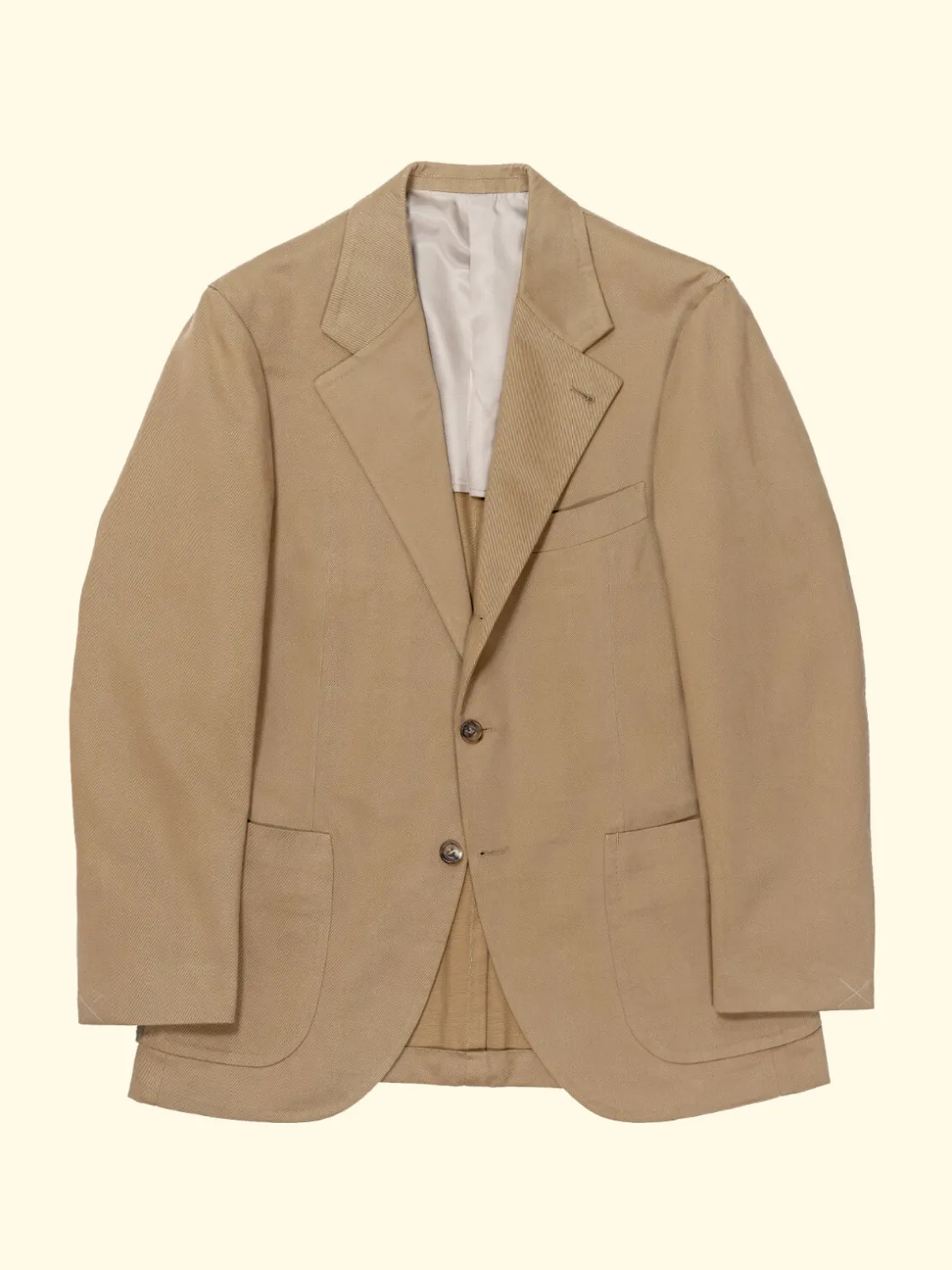 Online The Anthology Brushed Cotton Suit Jacket - Peanut Khaki