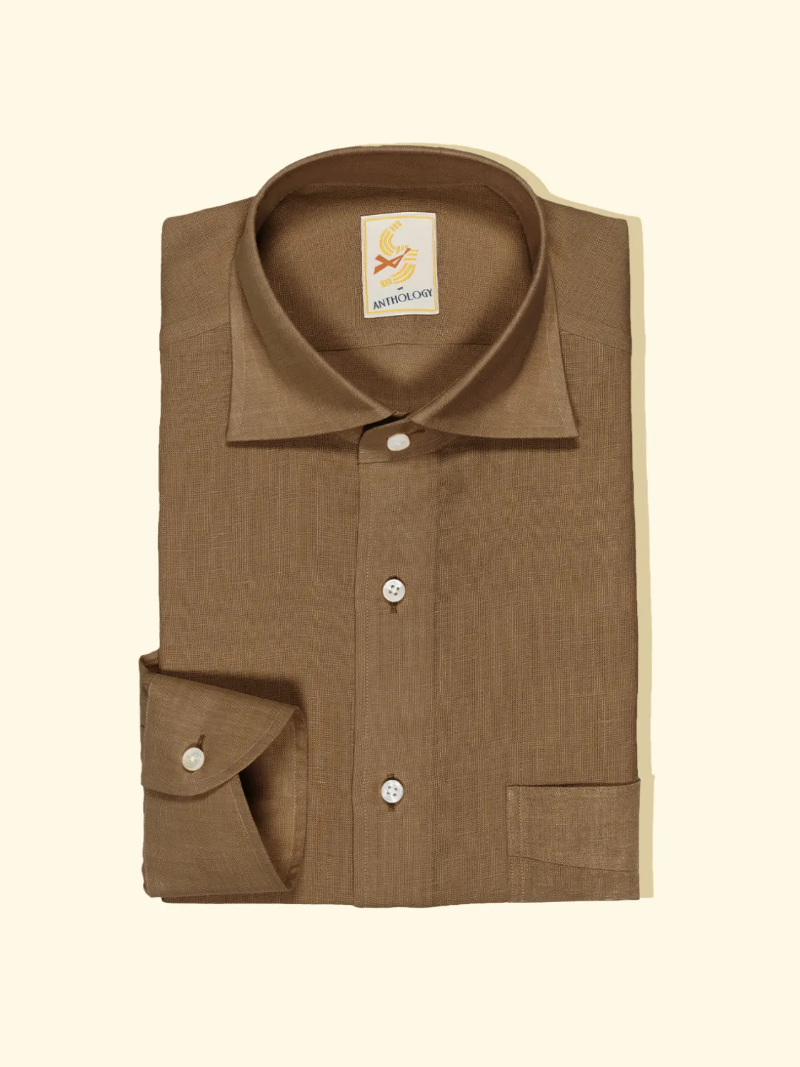 New The Anthology Cinnamon Linen Shirt