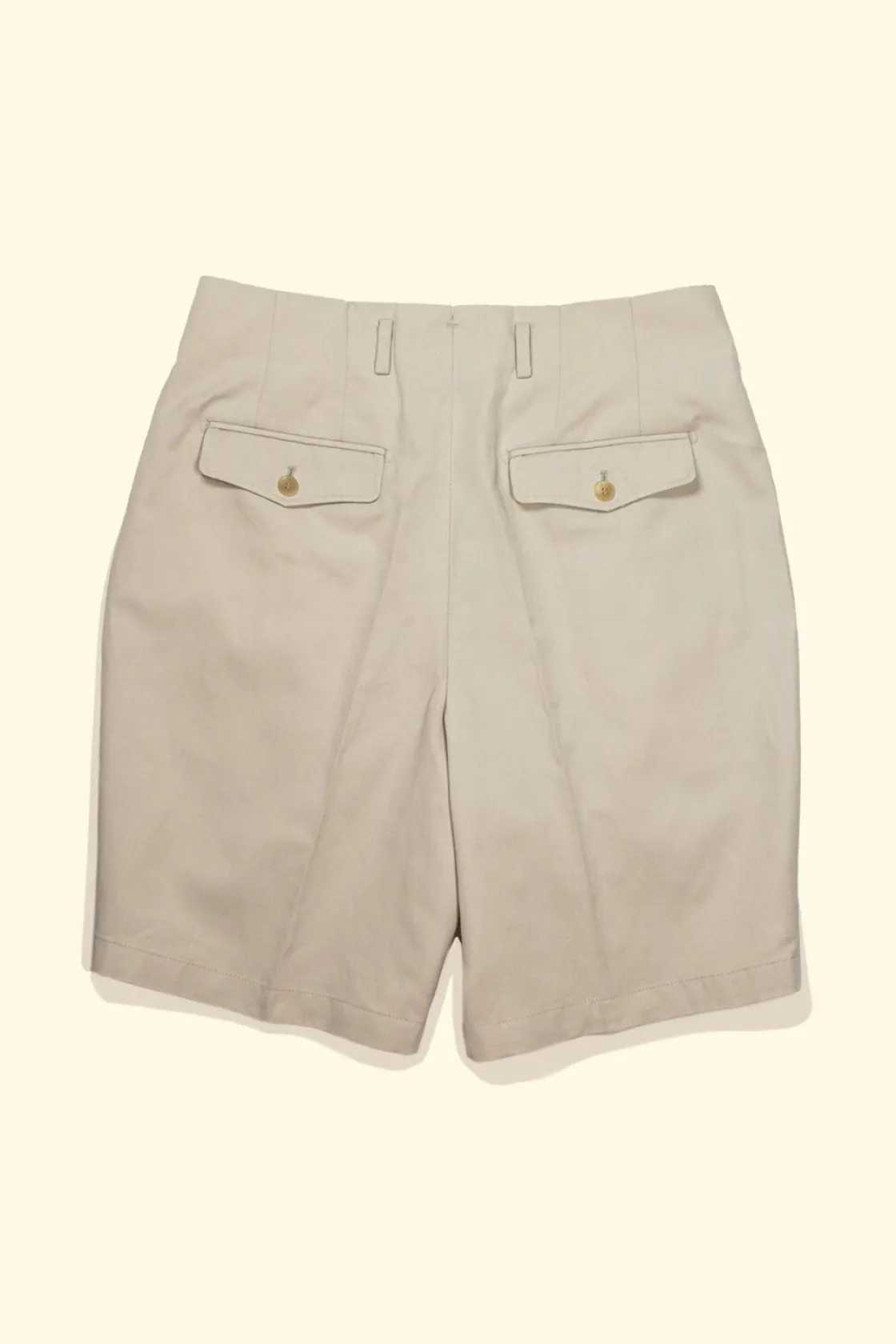 Clearance The Anthology Cotton/Linen Double Pleated Shorts - Sand