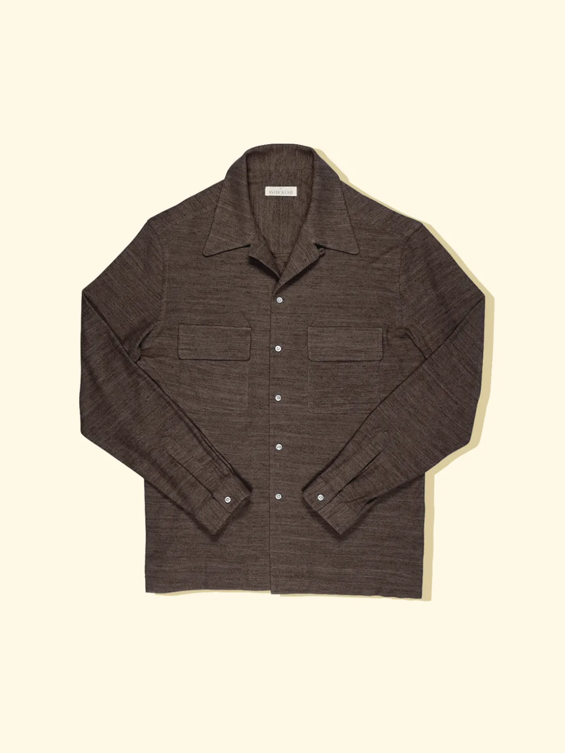 Hot The Anthology Cuban Long Sleeve Jersey Shirt - Brown Marble