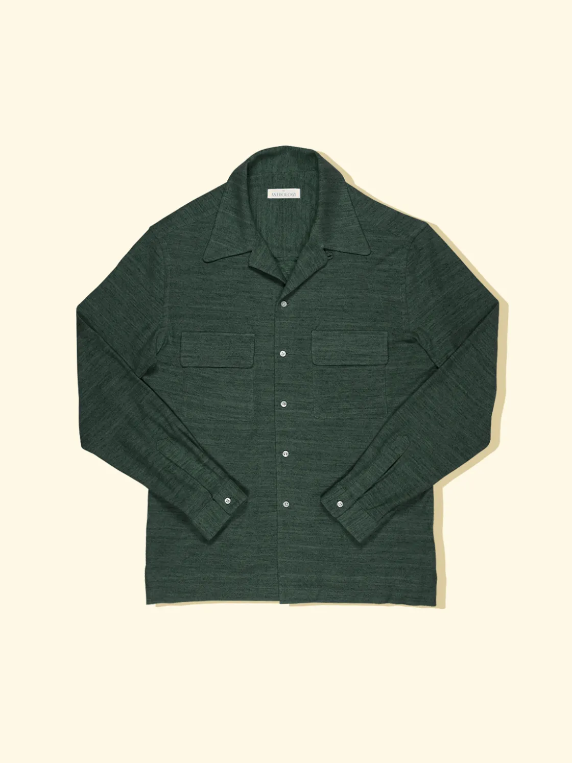 Flash Sale The Anthology Cuban Long Sleeve Jersey Shirt - Jade Green