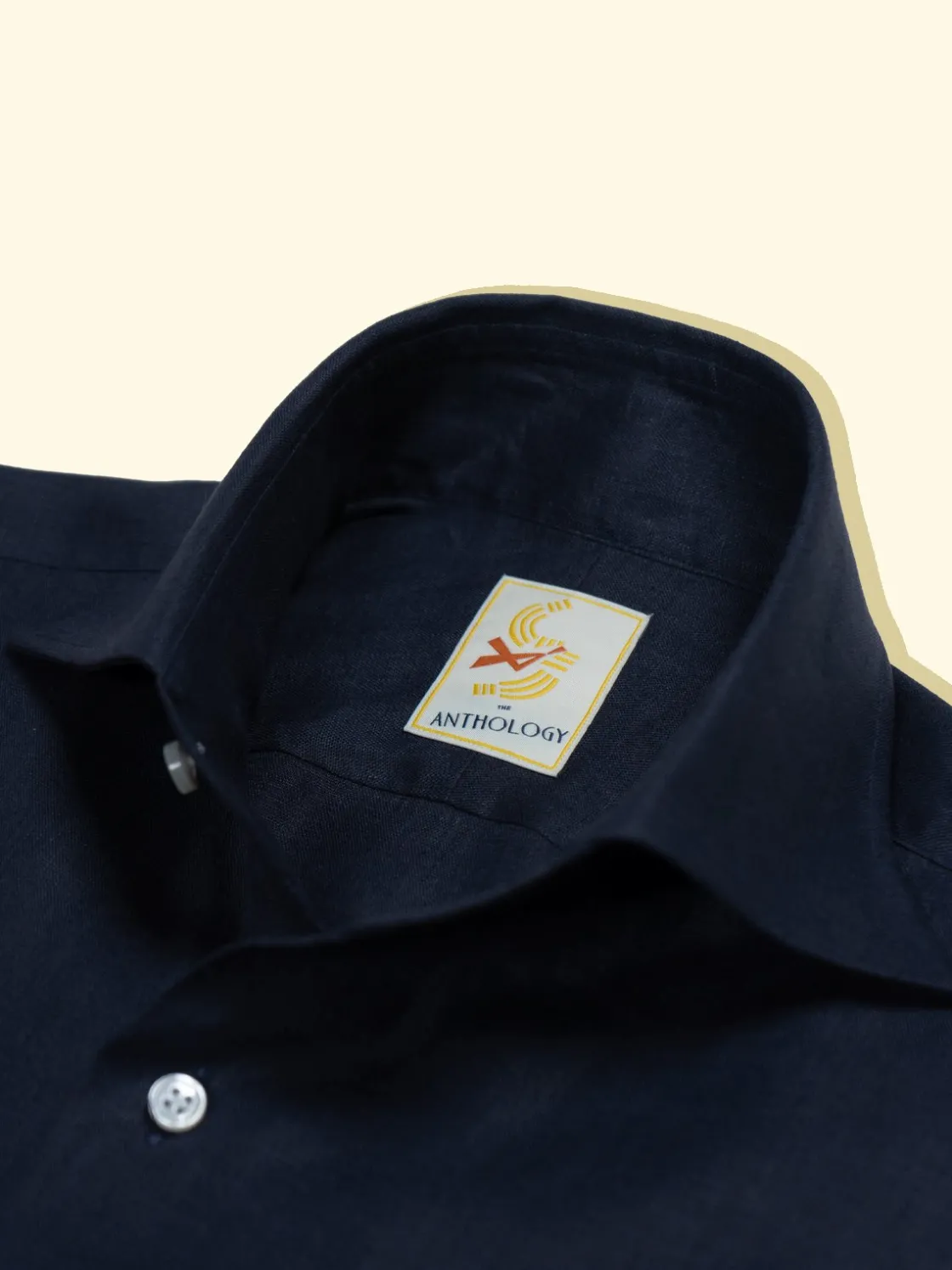 Discount The Anthology Deep Blue Linen Shirt