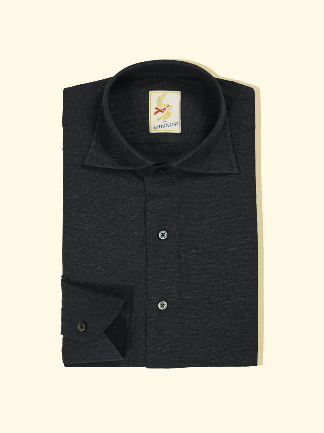 Discount The Anthology Faux Black Cotton/Cashmere Shirt