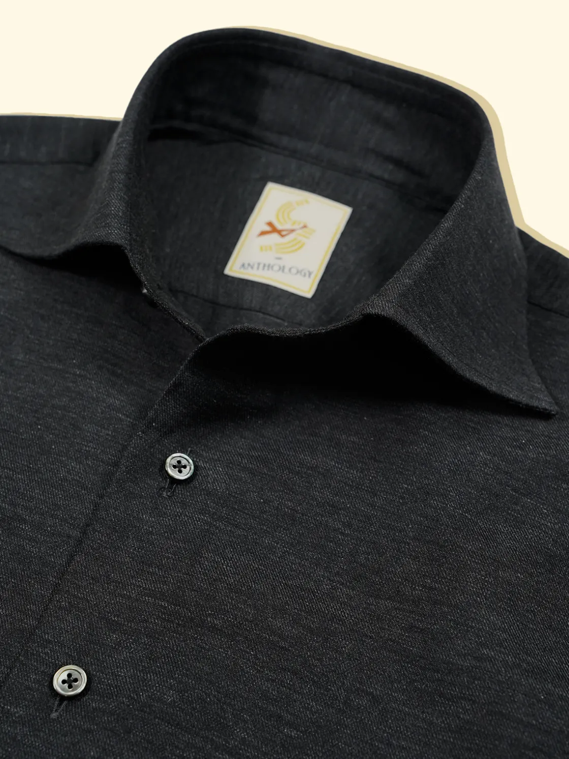 Discount The Anthology Faux Black Cotton/Cashmere Shirt