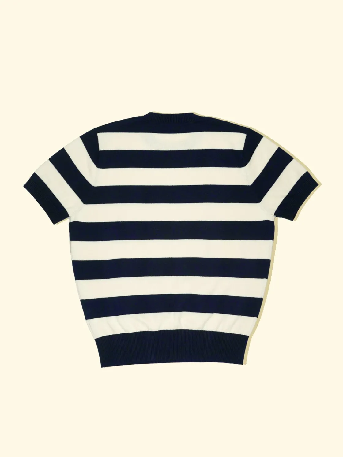 Hot The Anthology Knitted T-Shirt - Navy/White Nautical Stripes