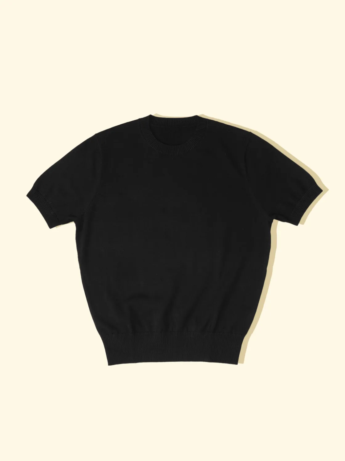 Clearance The Anthology Knitted T-Shirt - Black