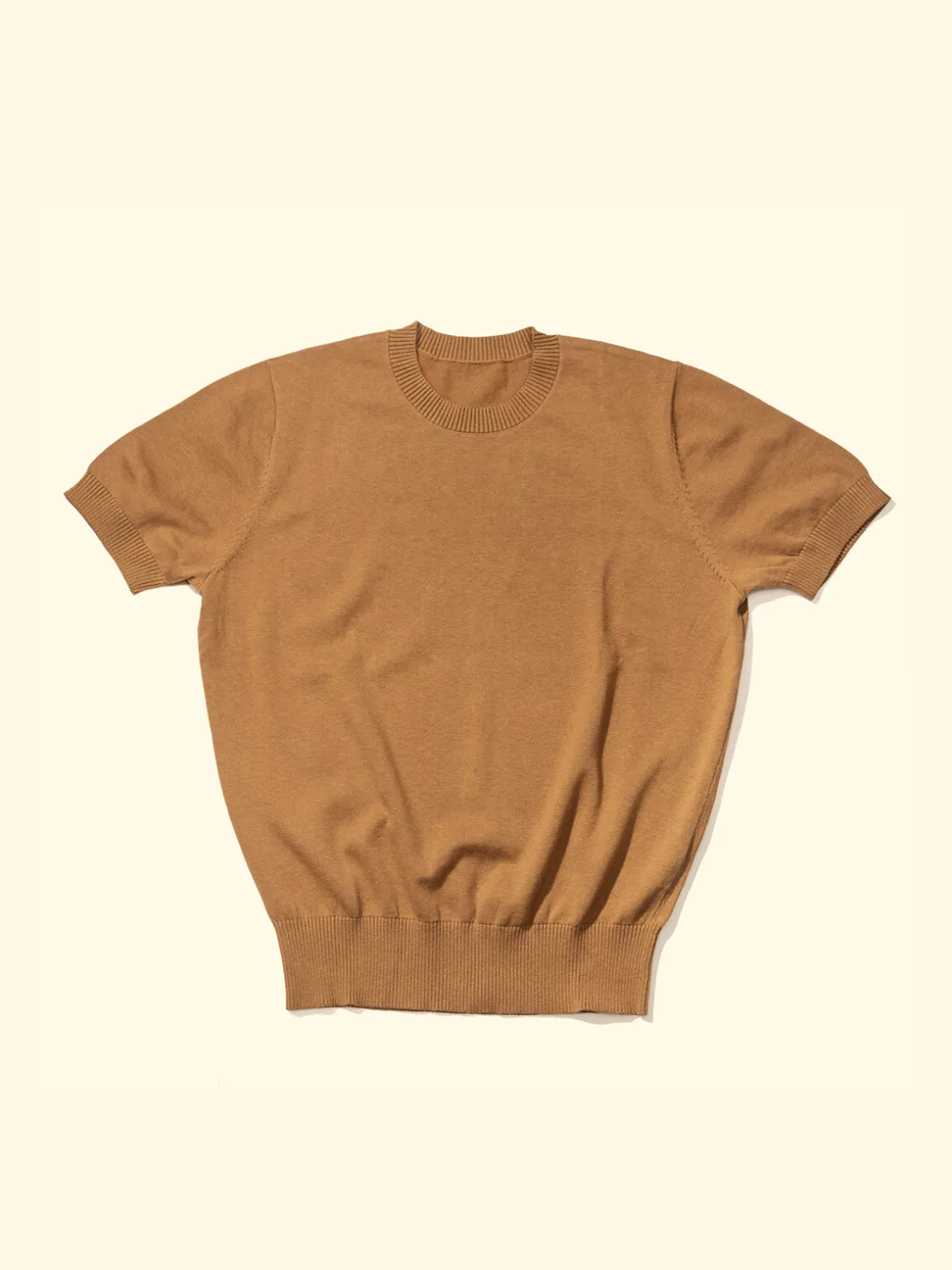 Online The Anthology Knitted T-Shirt - Caramel