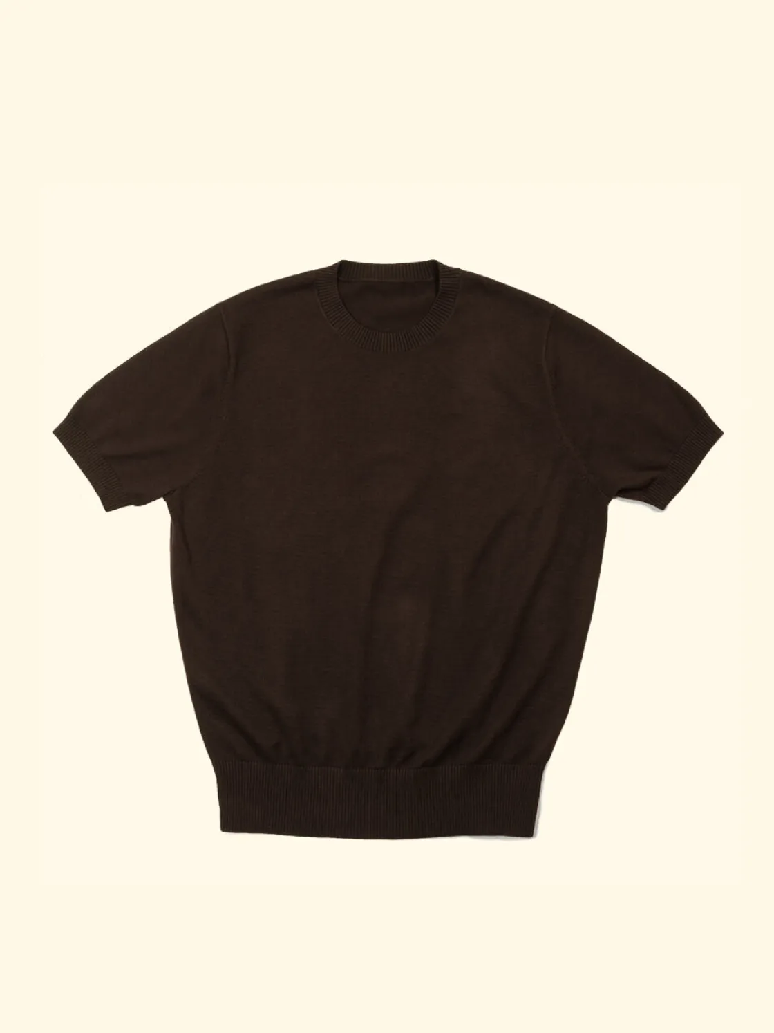 Clearance The Anthology Knitted T-Shirt - Espresso