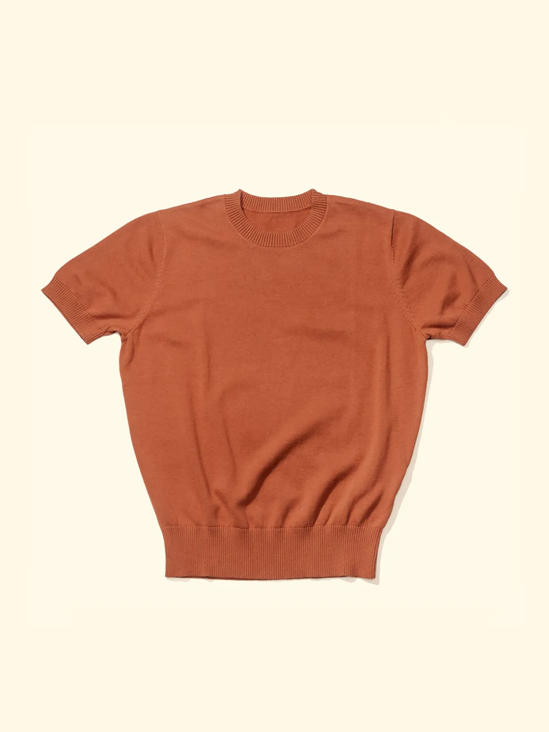 Discount The Anthology Knitted T-Shirt - Rust