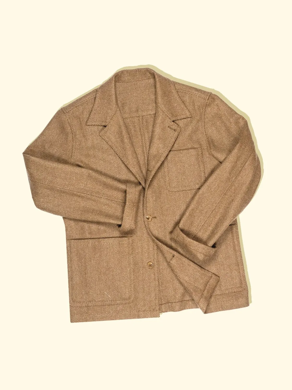 Discount The Anthology Lazyman Jacket - Fawn Herringbone