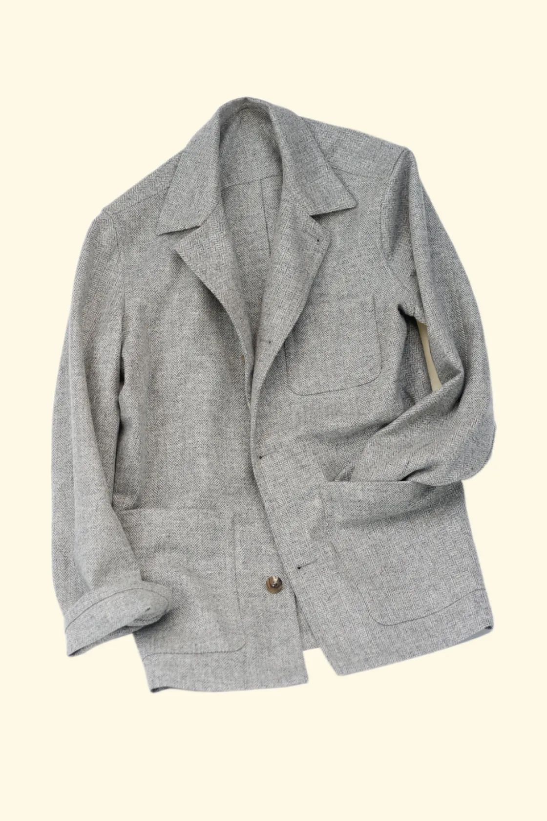 Outlet The Anthology Lazyman Jacket - Heather Grey Herringbone