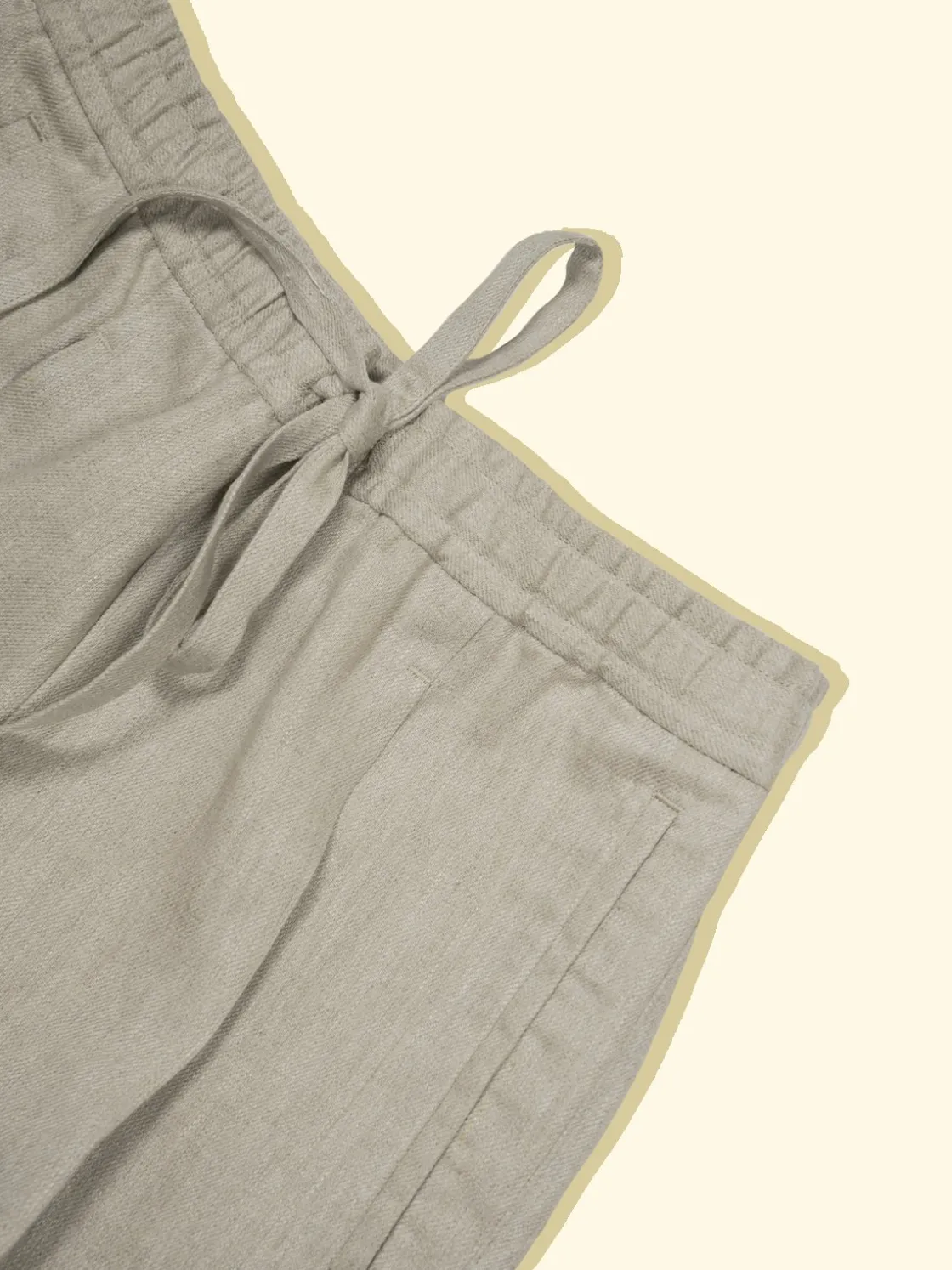 Cheap The Anthology Linen Drawstring Trousers - Sandstone