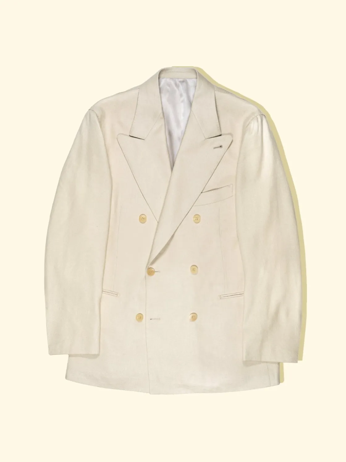 Cheap The Anthology Linen/Cotton Twill Suit Jacket - Cream