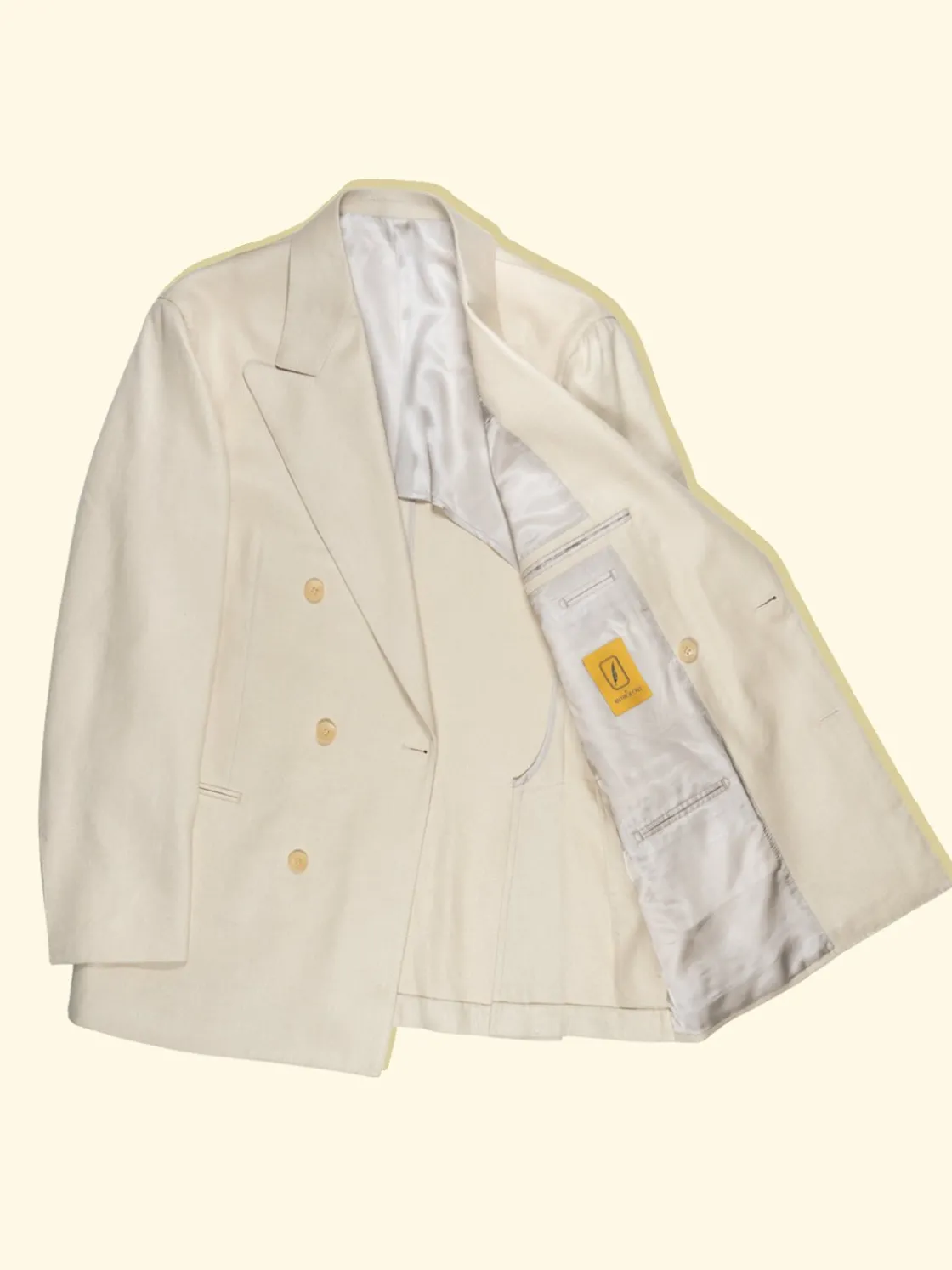 Cheap The Anthology Linen/Cotton Twill Suit Jacket - Cream