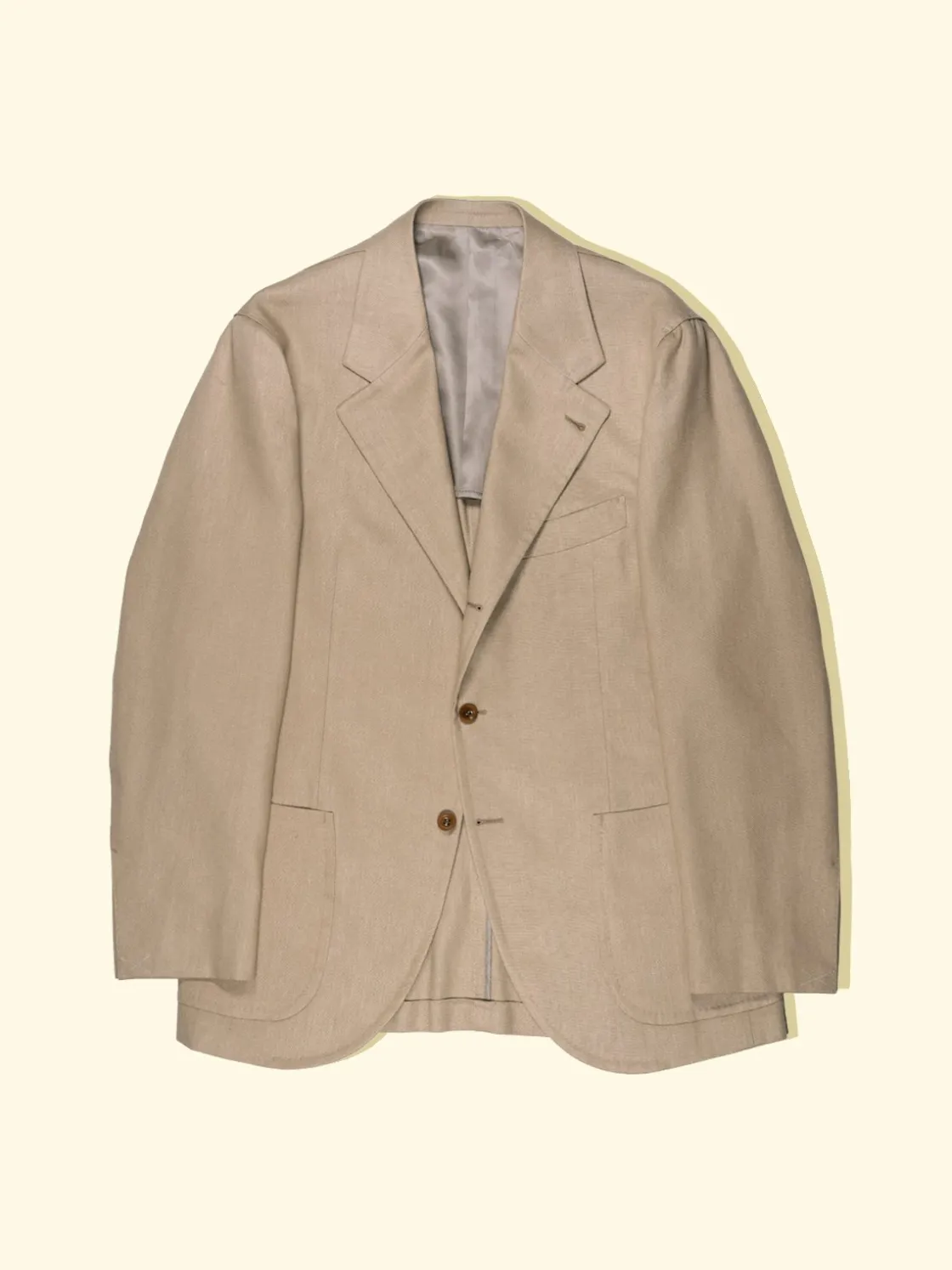 Cheap The Anthology Linen/Cotton Twill Suit Jacket - Honey