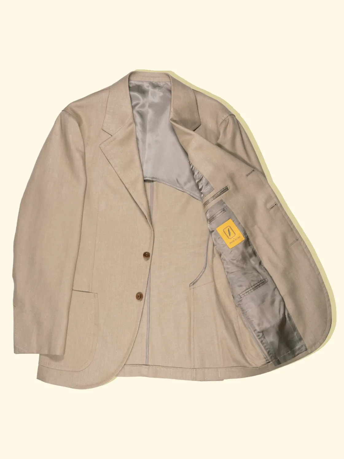 Cheap The Anthology Linen/Cotton Twill Suit Jacket - Honey