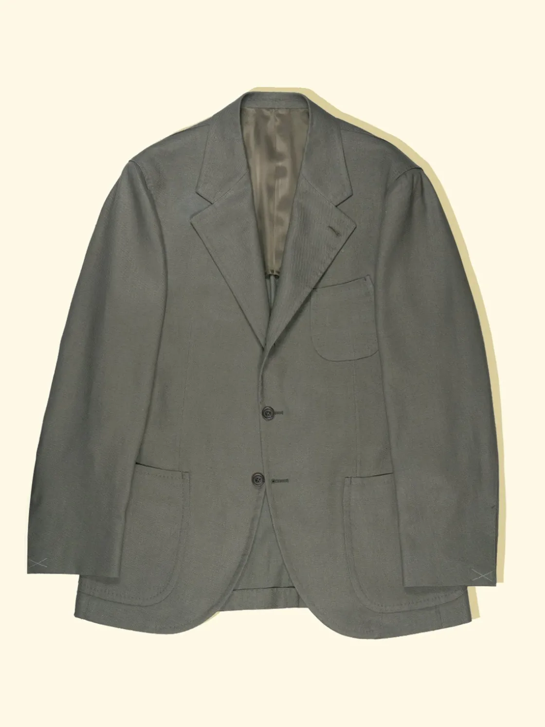 New The Anthology Linen/Cotton Twill Suit Jacket - Sage