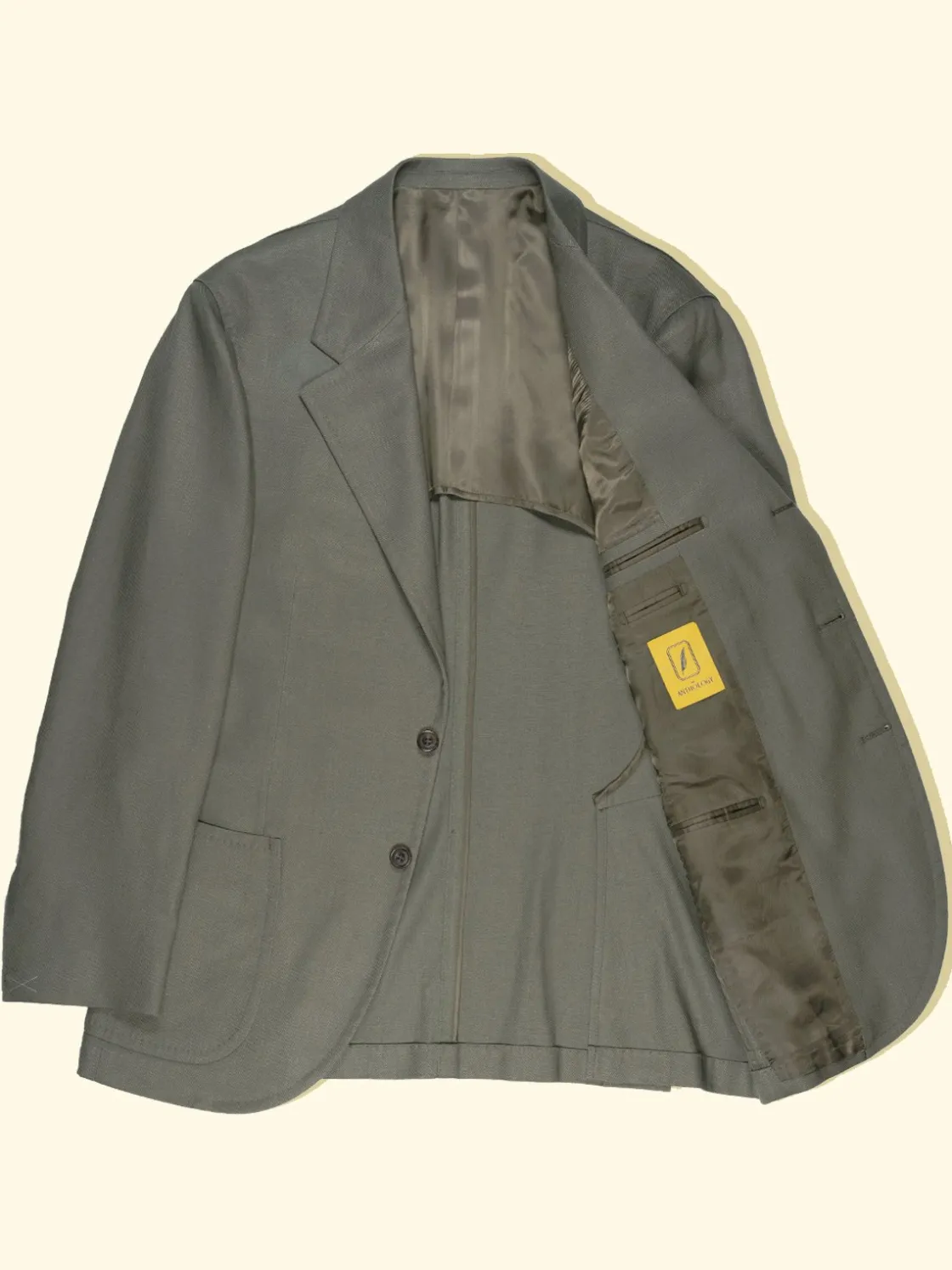 New The Anthology Linen/Cotton Twill Suit Jacket - Sage