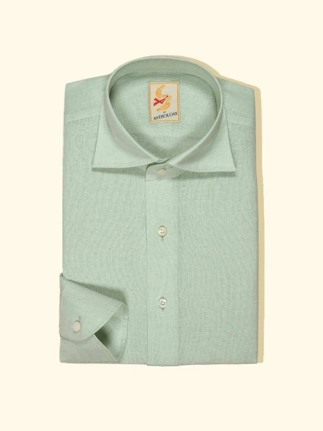 Outlet The Anthology Mint Linen Shirt