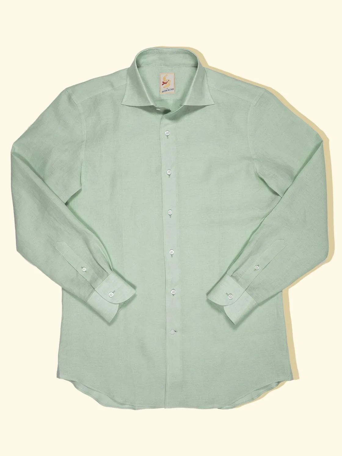 Outlet The Anthology Mint Linen Shirt