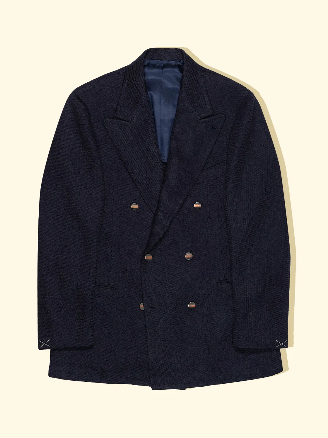 Store The Anthology Natural Flex Wool Twill Blazer - Navy