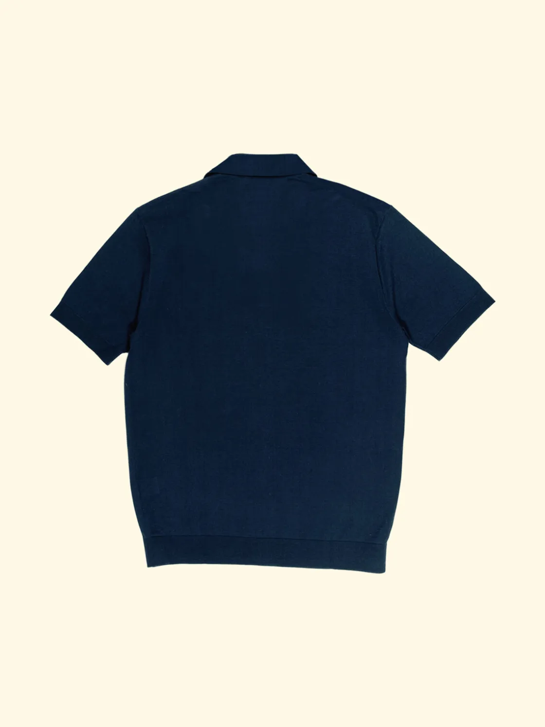 Hot The Anthology Superfine Knitted Short Sleeve Polo - Club Navy