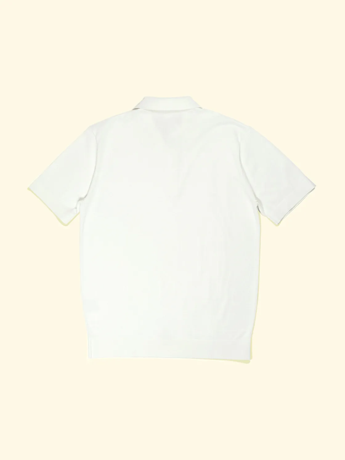 Shop The Anthology Superfine Knitted Short Sleeve Polo - Tennis White