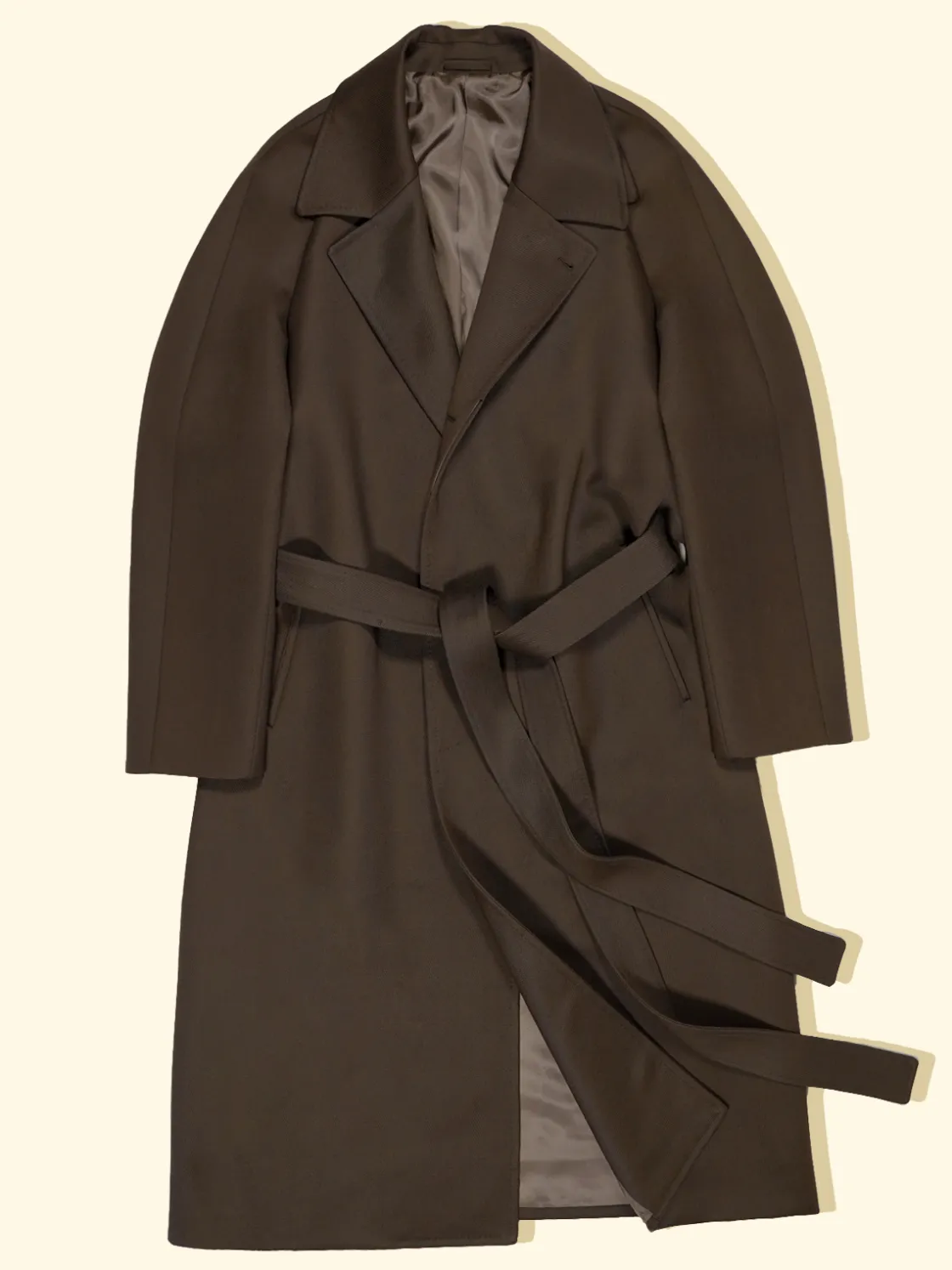 Hot The Anthology The 'A' Wrap Coat - Brown Cavalry Twill