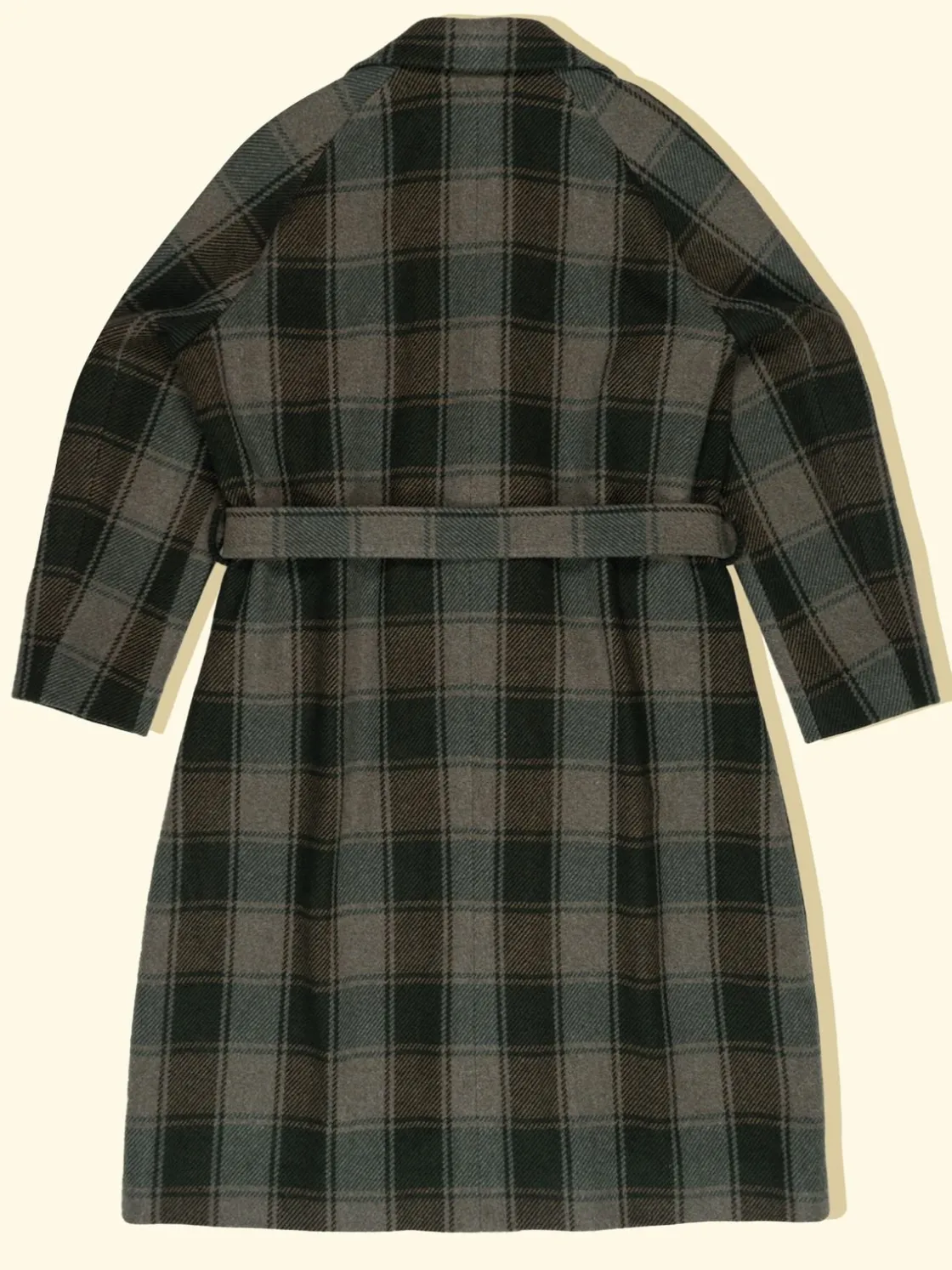 Cheap The Anthology The 'A' Wrap Coat - Forest Plaid