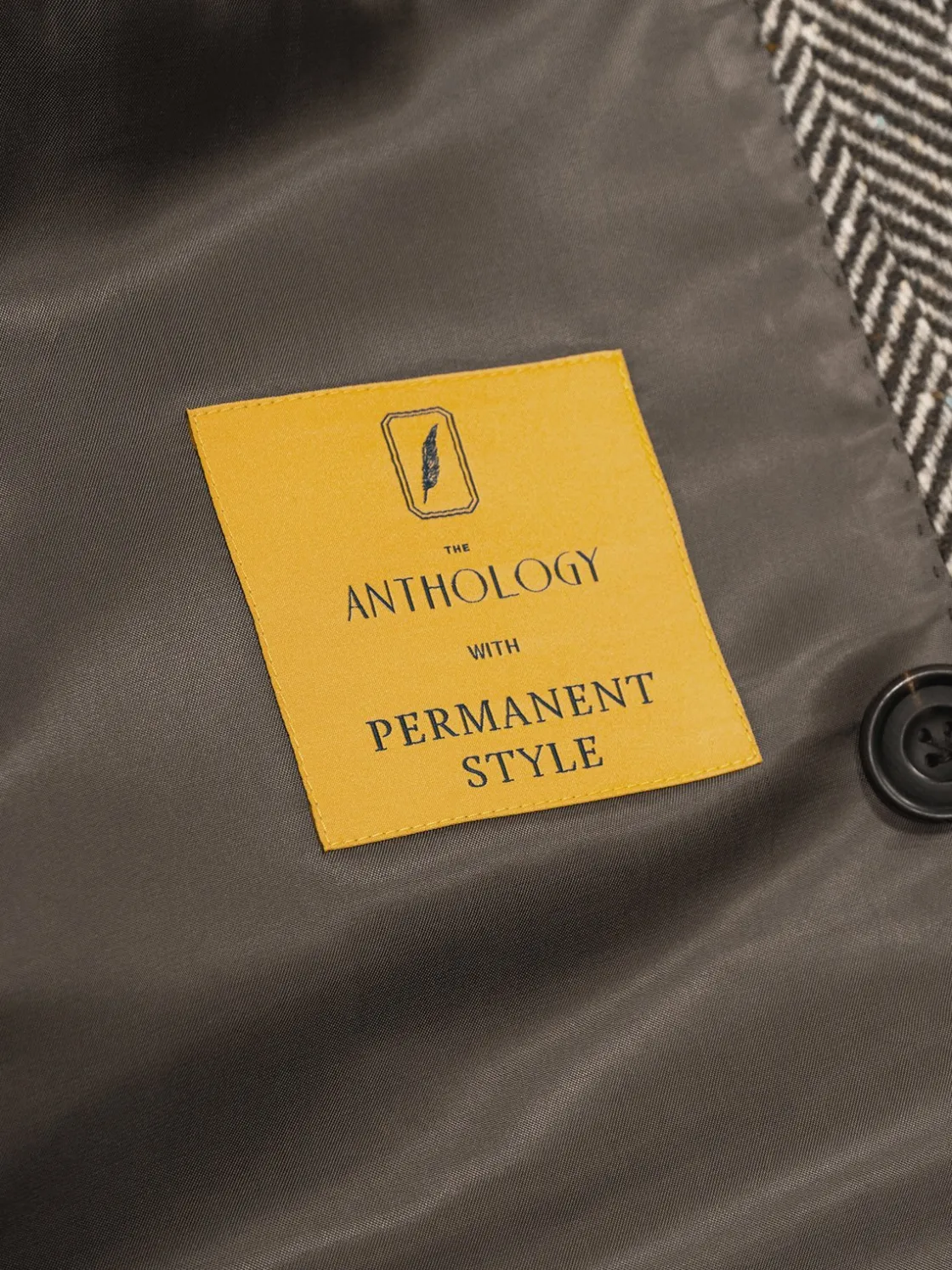 New The Anthology x Permanent Style Polo Coat - Herringbone Donegal Tweed