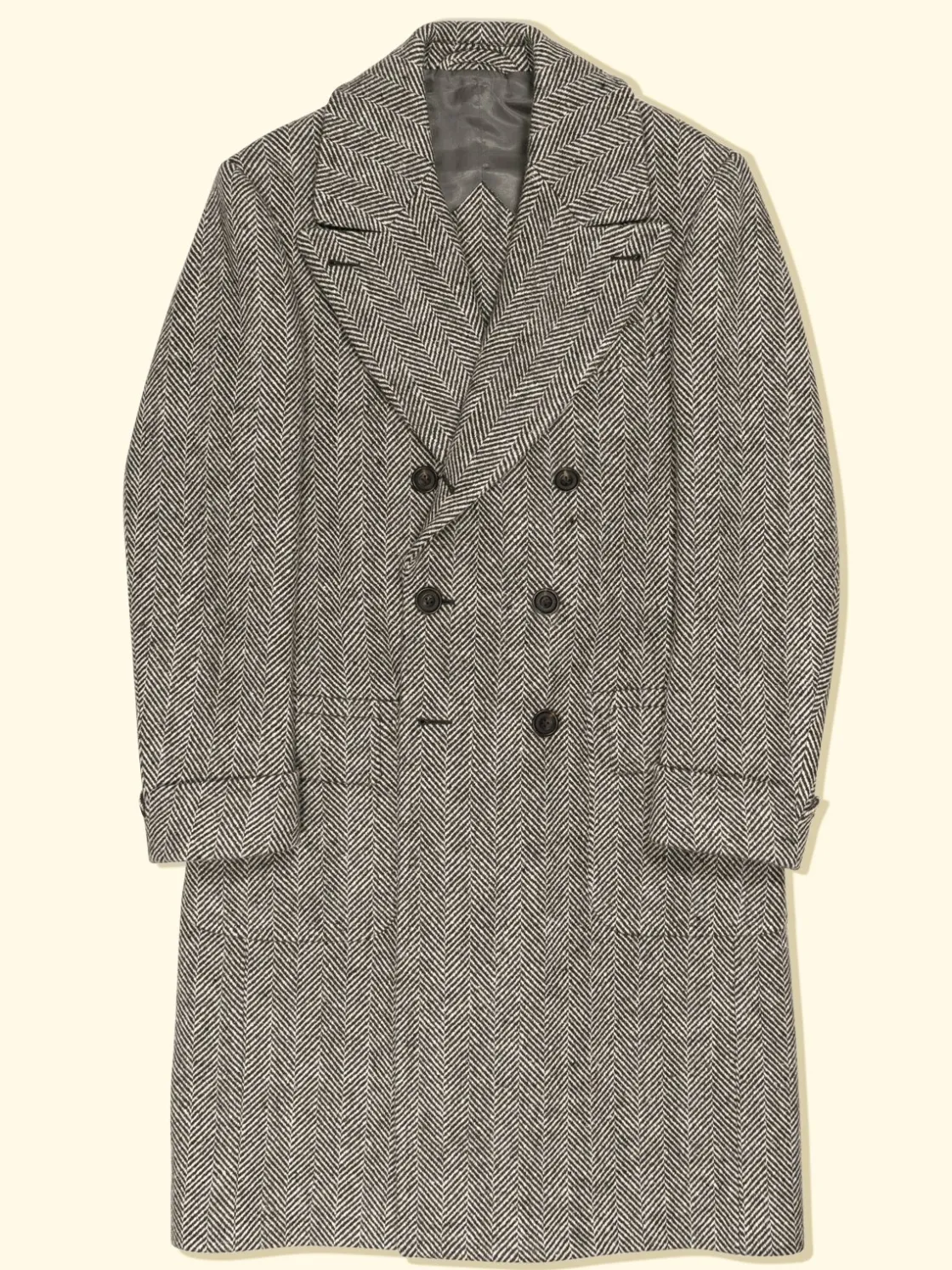New The Anthology x Permanent Style Polo Coat - Herringbone Donegal Tweed