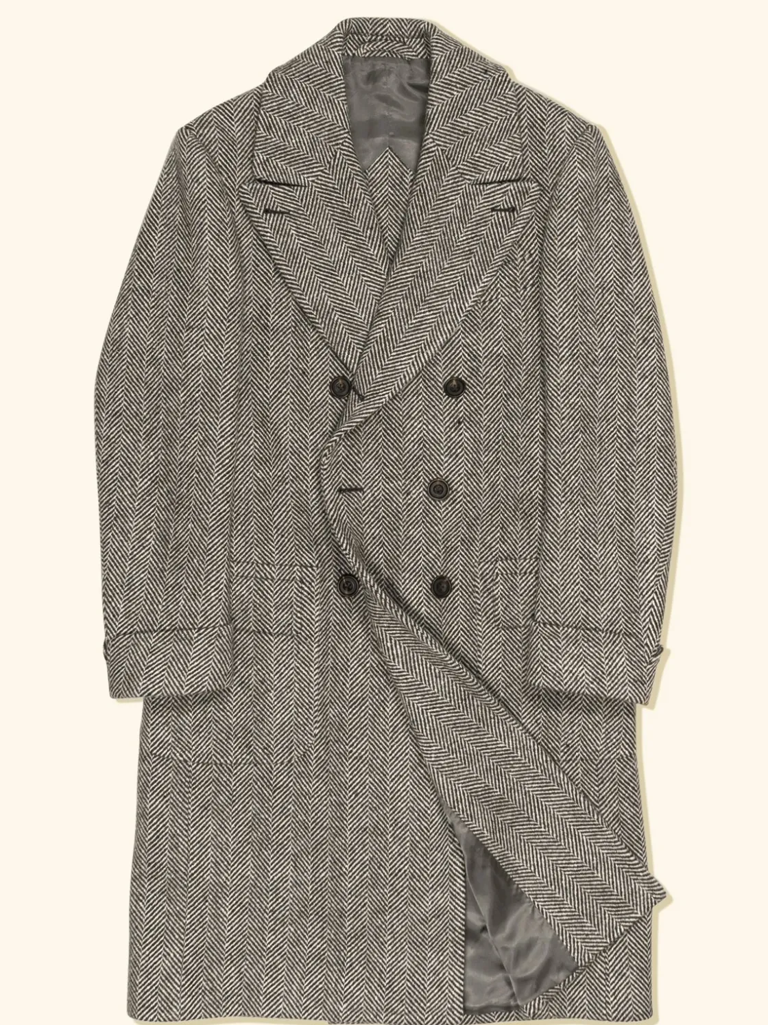 New The Anthology x Permanent Style Polo Coat - Herringbone Donegal Tweed