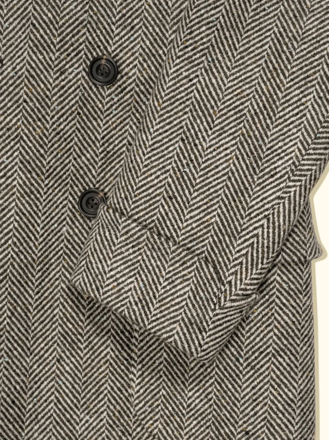 New The Anthology x Permanent Style Polo Coat - Herringbone Donegal Tweed