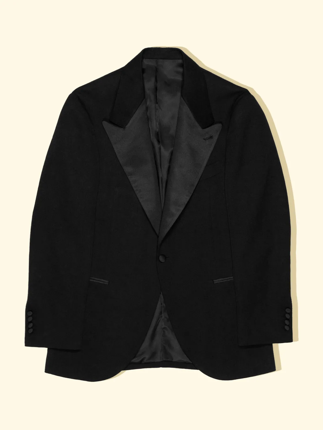 Outlet The Anthology Wool Barathea Tuxedo Single-Breasted Jacket - Black