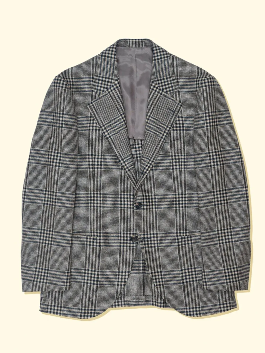 Shop The Anthology Wool Sport Jacket - Black & White/Ecru Magnified Plaid