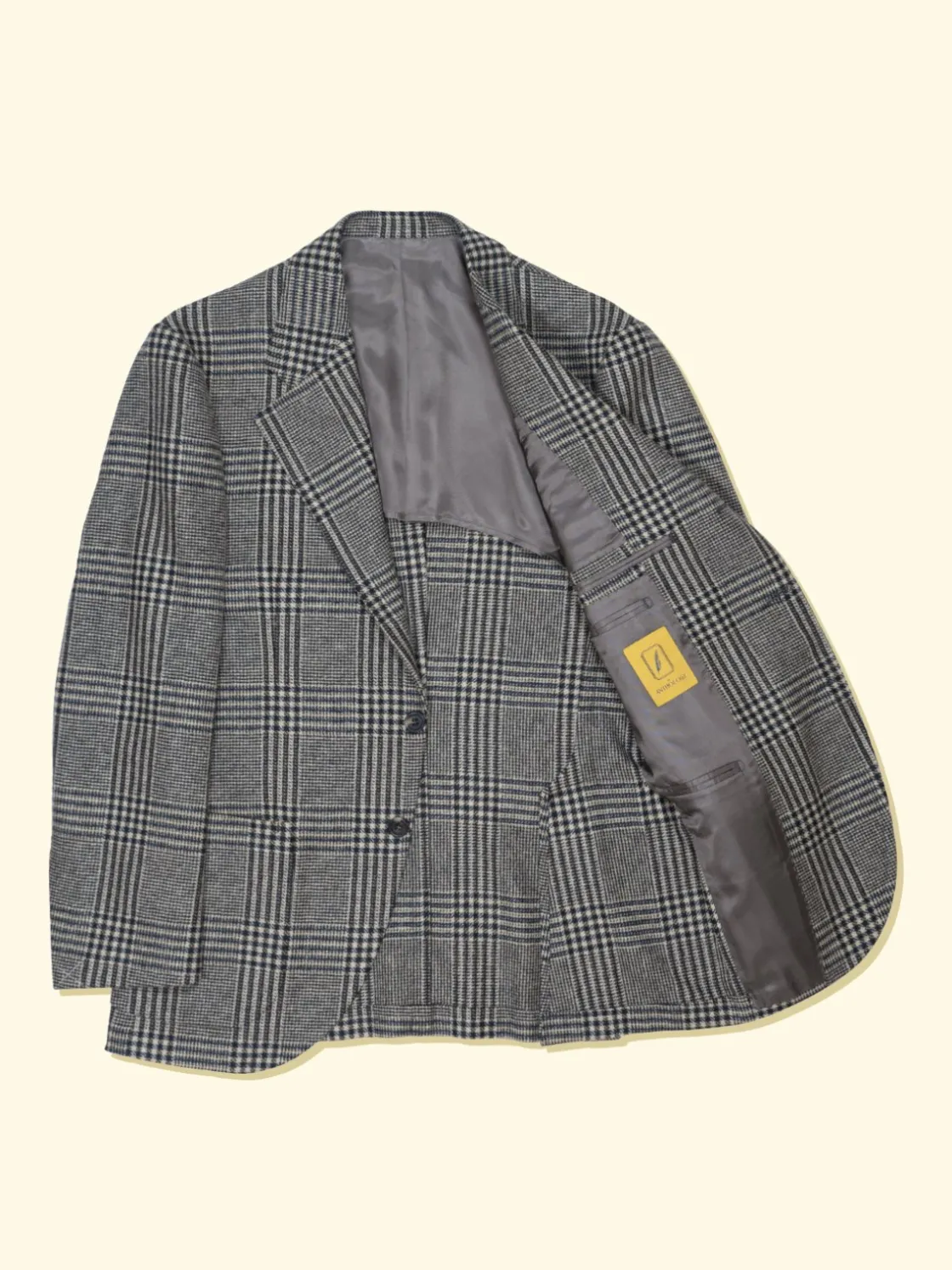 Shop The Anthology Wool Sport Jacket - Black & White/Ecru Magnified Plaid