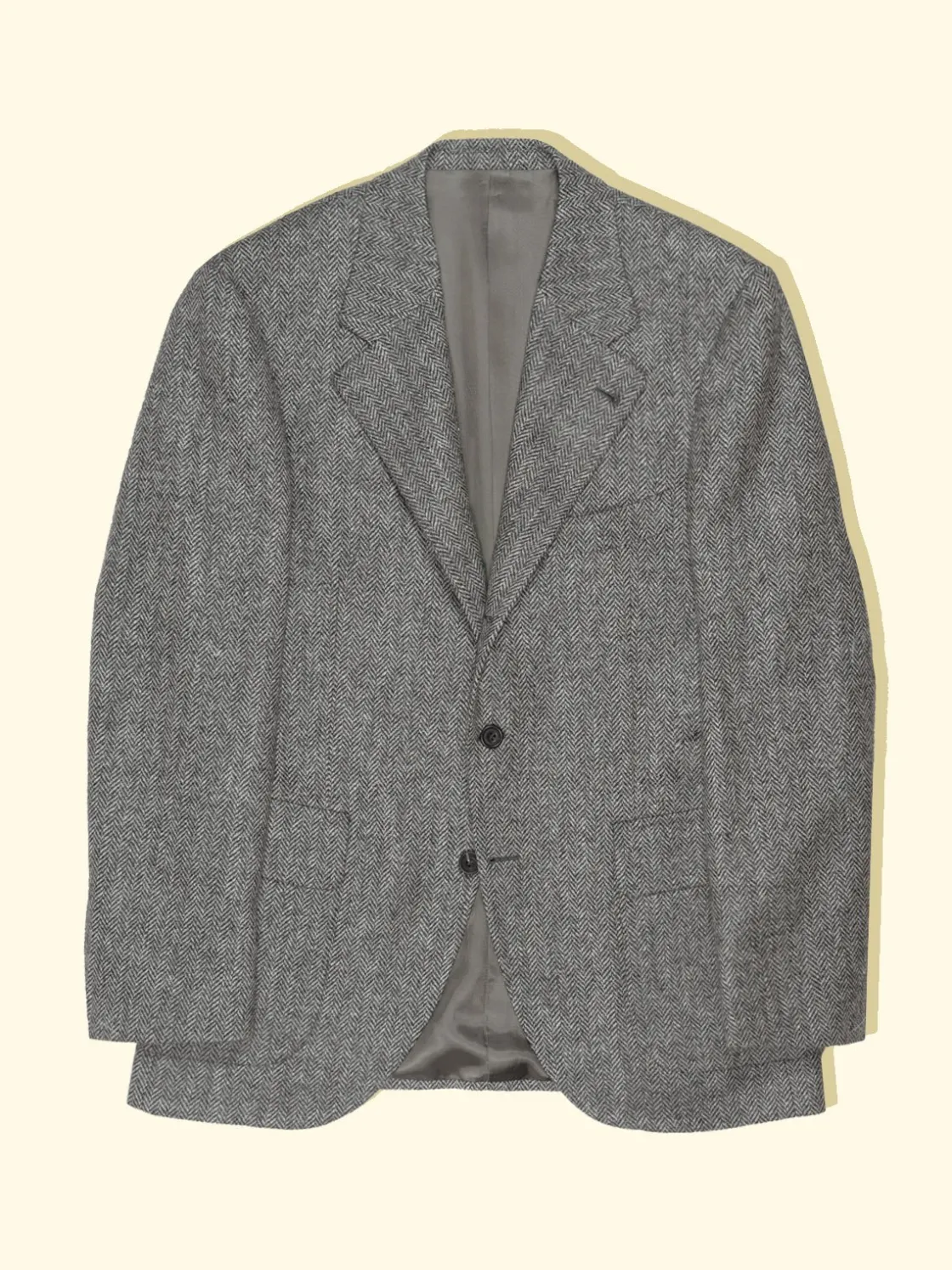 Clearance The Anthology Wool Tweed Sport Jacket - Grey Herringbone