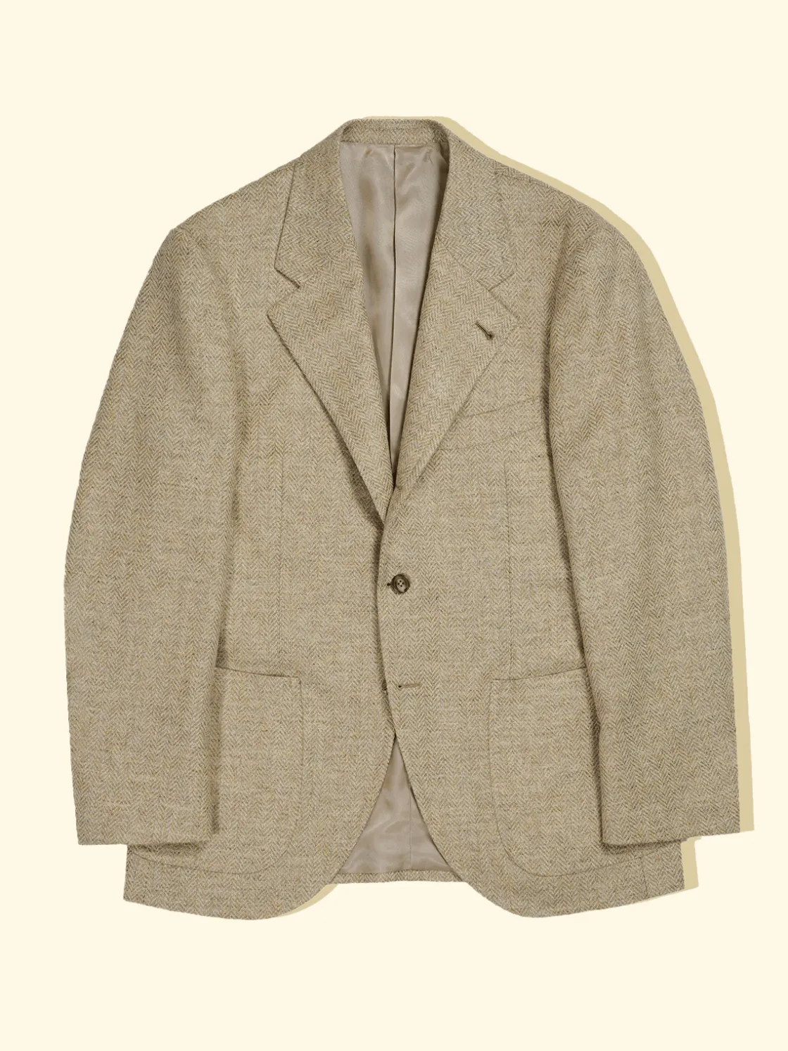 Sale The Anthology Wool Tweed Sport Jacket - Oatmeal Herringbone