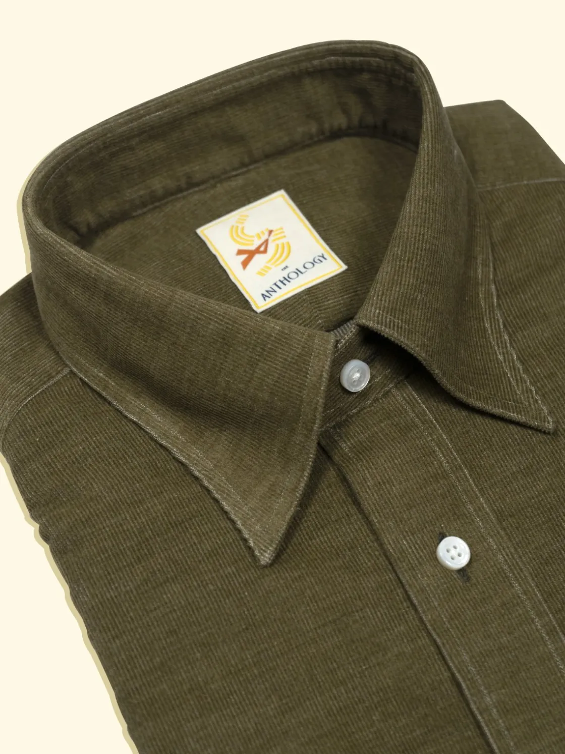 Flash Sale The Anthology Workman Moss Green Corduroy Shirt