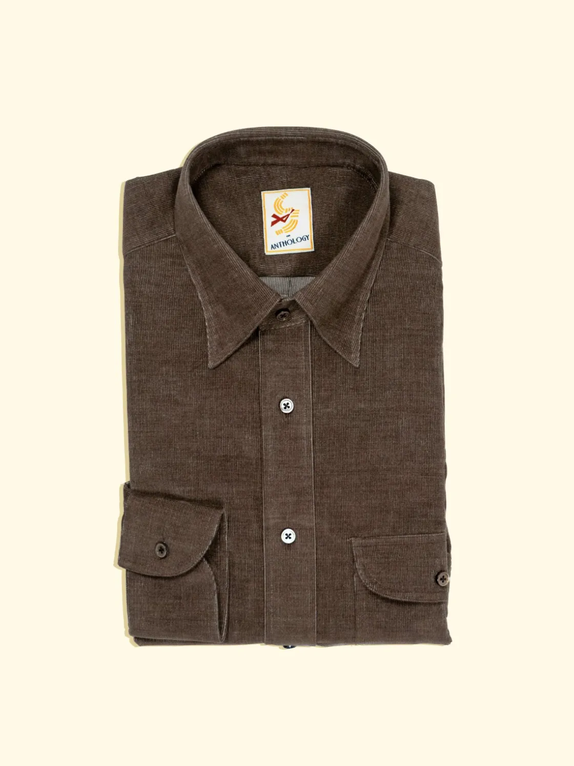 Flash Sale The Anthology Workman Mushroom Brown Corduroy Shirt